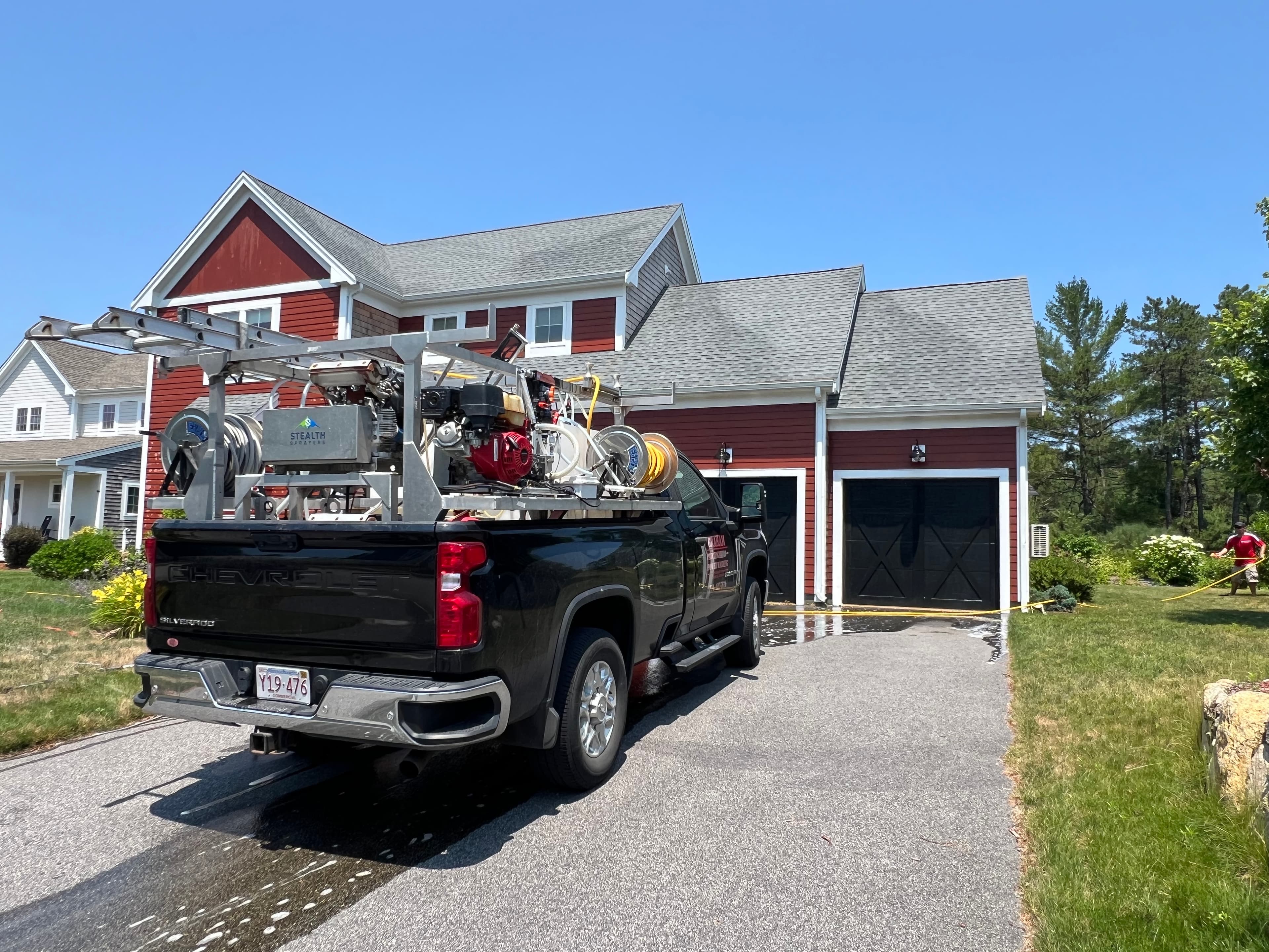 Graham Power Washing service truck on site